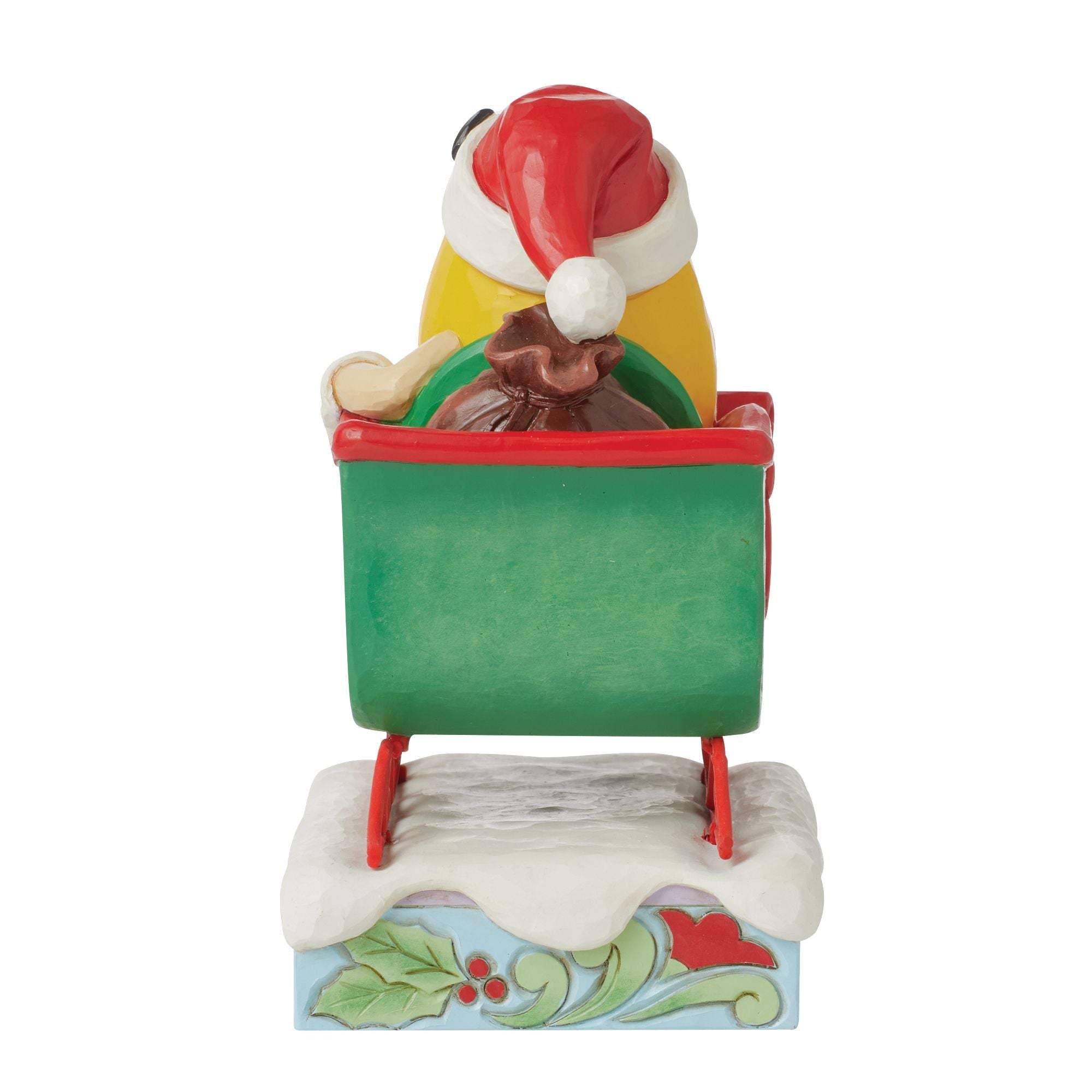 M&M'S Yellow Character in Sleigh - Christmas Candy Gift for Stocking Stuffers, Party Favors & Holiday Treats