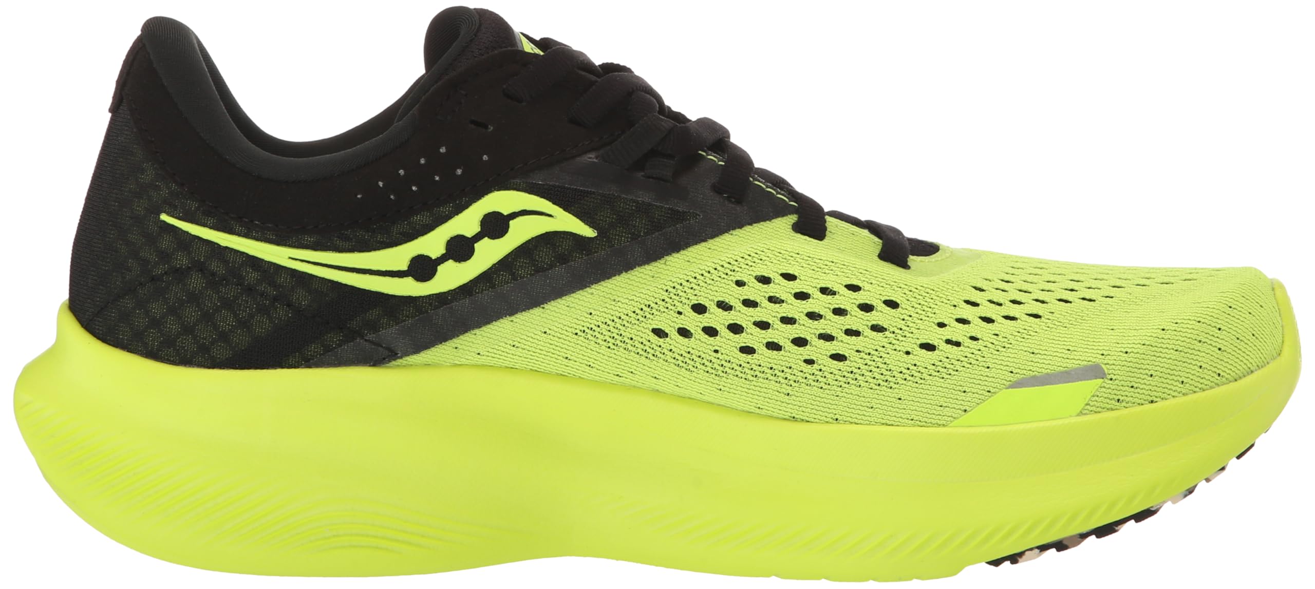 Saucony Ride 16 Women's Running Shoes - Lemon Yellow/Black | Lightweight Cushioned Sneakers for Women | Size 35.5 EU | Perfect for Jogging, Gym Workouts & Daily Walking