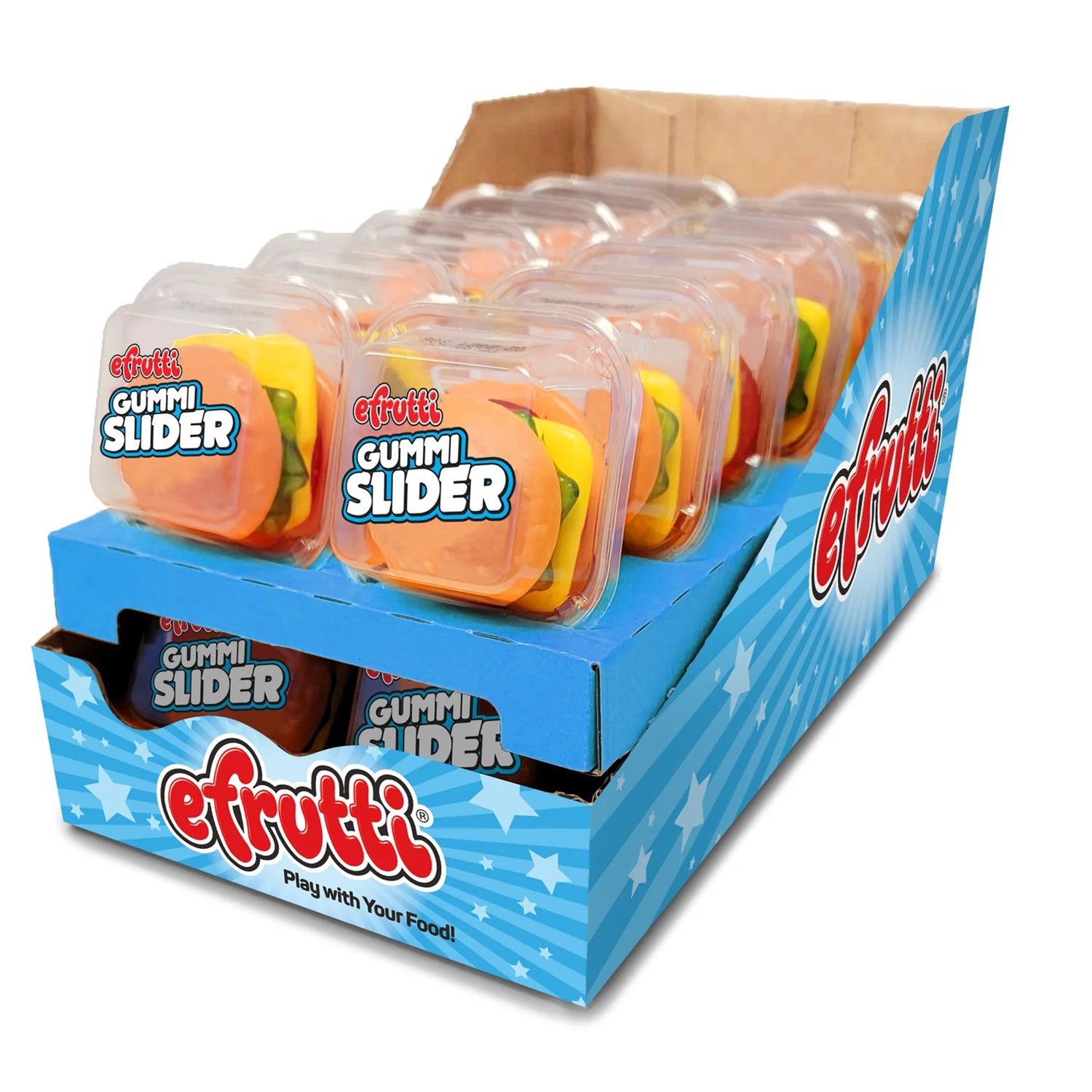 Efrutti Gummy Candy Sliders - 1.75oz Bags, 24 Count Case Pack - Perfect for Halloween Treats, Party Favors & Office Snacks
