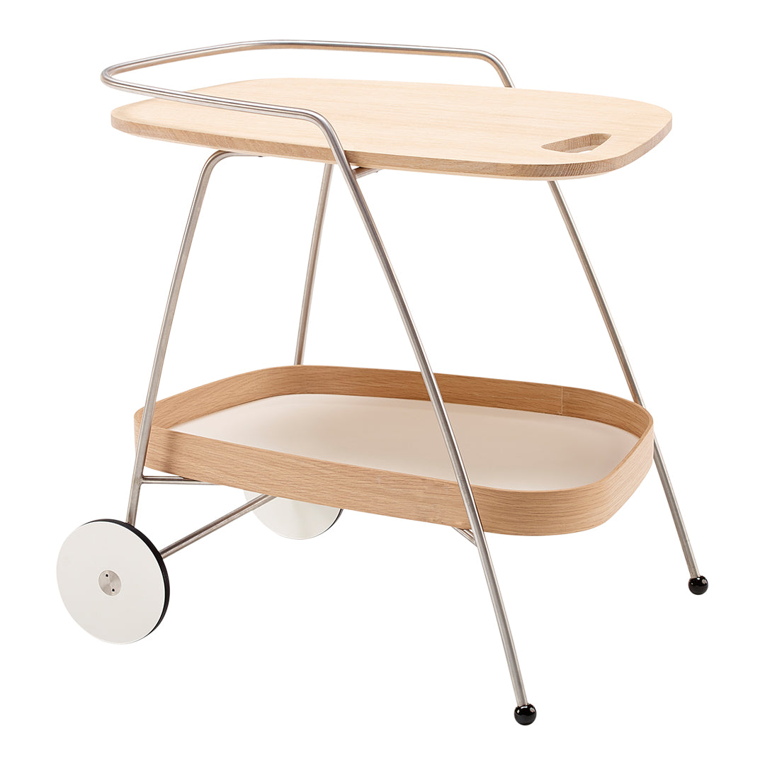 Nissen Gehl MDD AK700 Trolley Coffee Table - Modern Rolling Side Table for Living Room, Office, or Bedroom - Perfect for Coffee, Books, and Decor