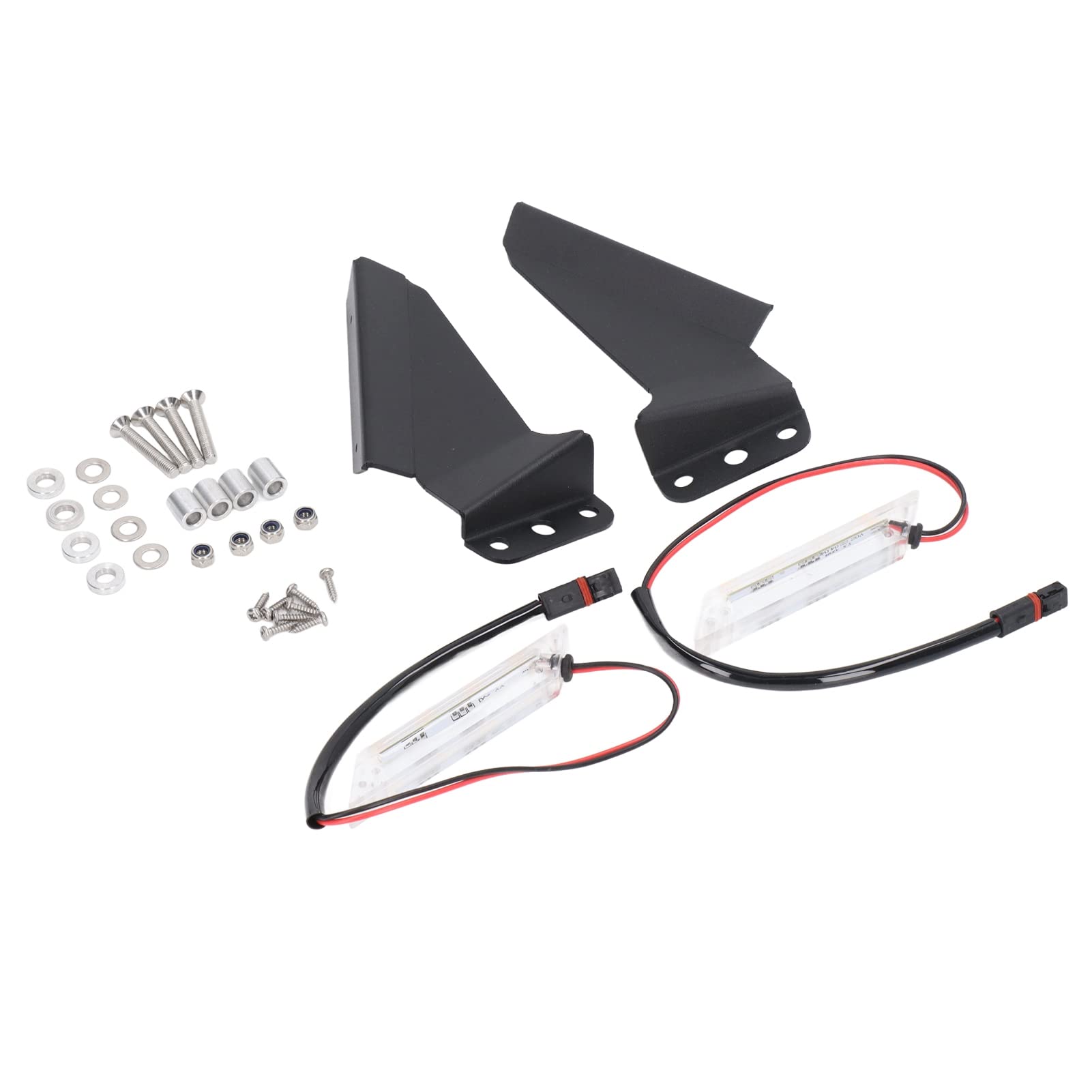 Motorcycle LED Turn Signal Lights - 12V Stainless Steel Front Mirror Indicators, Durable & Anti-Break for Harley, Honda, Yamaha - Perfect for Night Riding & Safety Enhancement