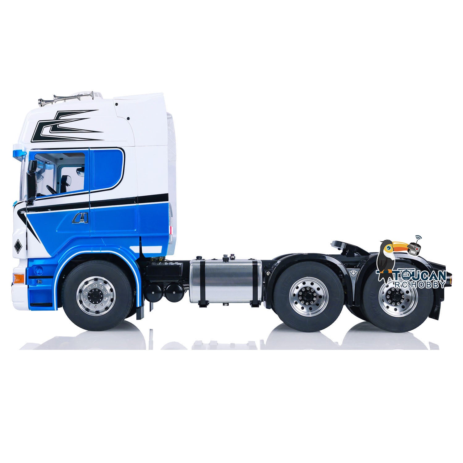 Custom 1/14 Scale LESU 6x6 RC Tractor Truck - Painted & Assembled Radio Control Car with Metal Chassis - Hobby Model with Optional ESC & Servo Motor - Perfect for Off-Road Racing, Crawling & Collector Displays