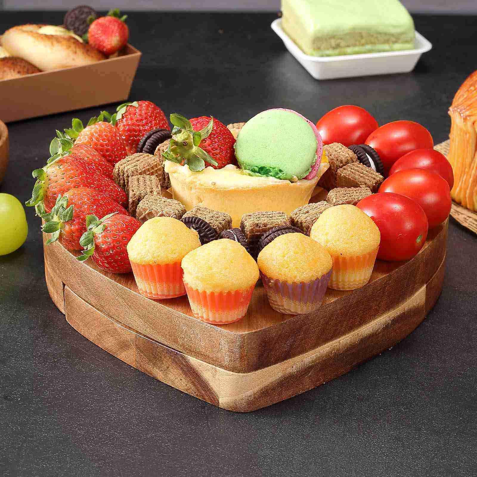 Premium Wooden Cheese Board Set with 3 Stainless Steel Knives - Charcuterie Serving Tray for Entertaining, Cheese Platter with Utensils - Perfect Gift for Christmas, Wedding, Thanksgiving (Ideal for Wine Parties, Holiday Gatherings & Charcuterie Displays)