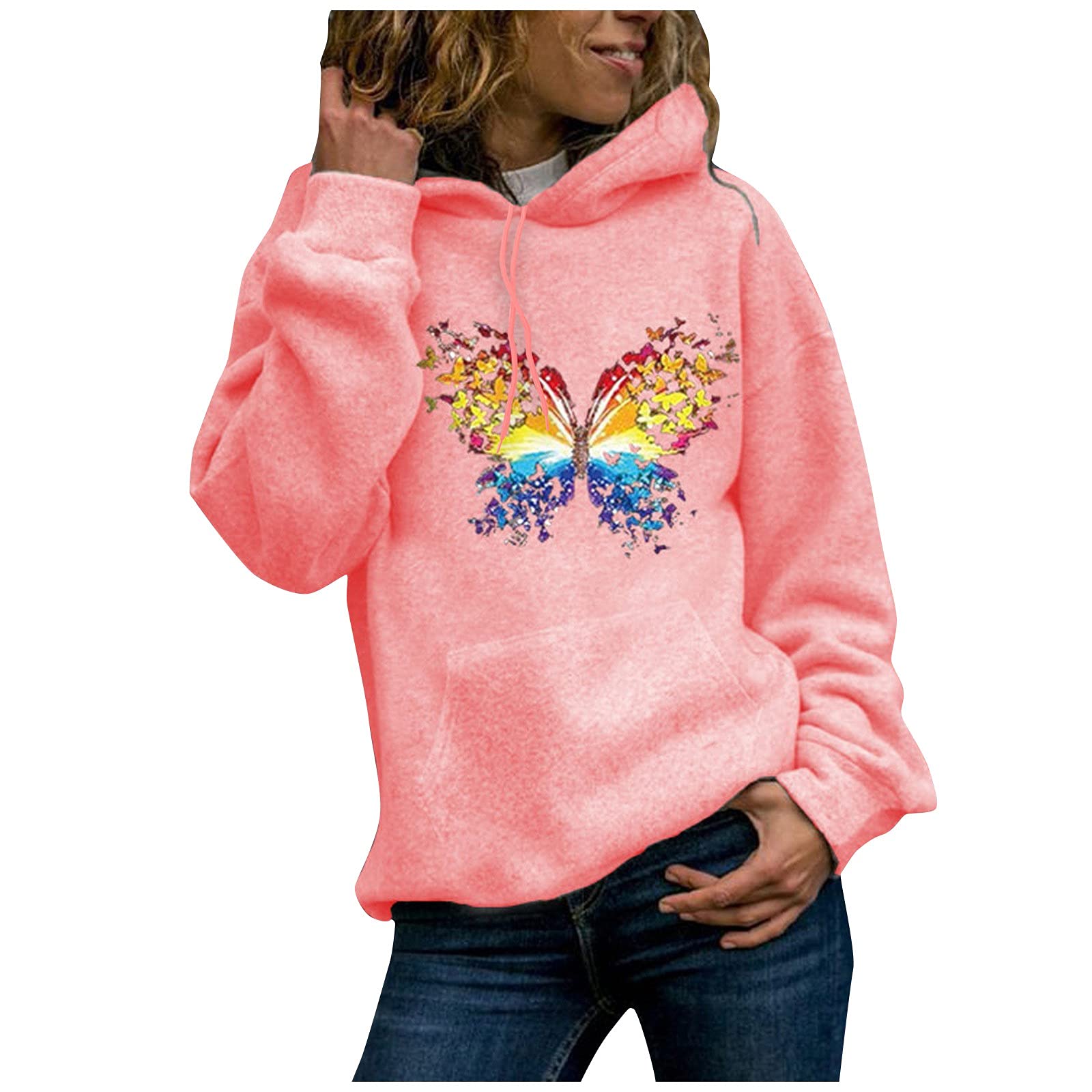 Posijego Women's Fall Winter Long Sleeve Hooded Sweatshirt - Athletic Graphic Pullover for Gym, Running & Casual Wear | Cozy Fleece Hoodie for Women 2022 D1