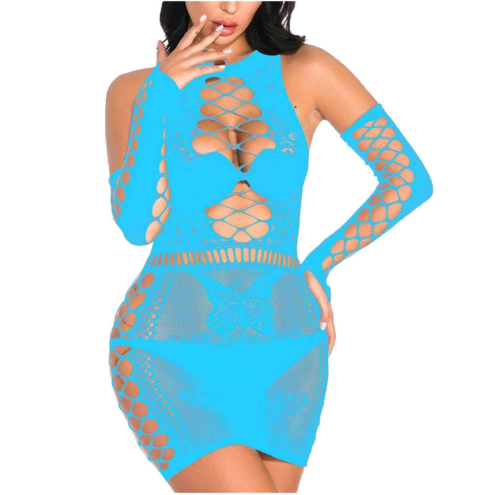 Sexy Lace Lingerie Set for Women - See-Through Teddy Babydoll Mesh Bodysuit | Kinky Pajamas & Nightgown for Romantic Nights, Boudoir Photography, and Sensual Play