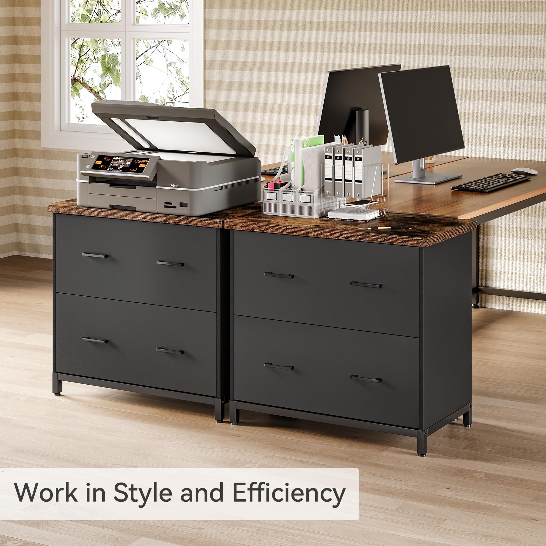 2-Drawer Lateral File Cabinet for Home Office - 30.7