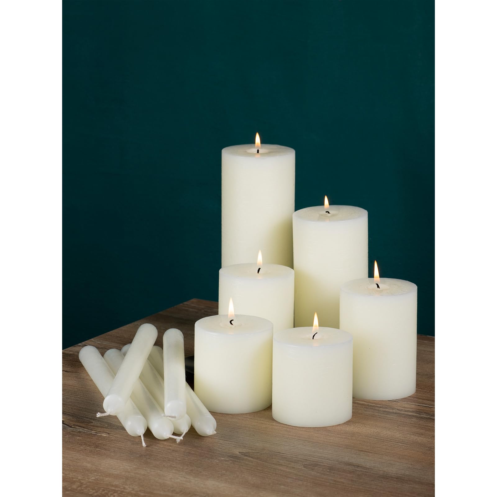 Premium Ivory Taper Candles 10 Inch - Unscented Dripless Dinner Candles (Pack of 4) | Slow Burning Smokeless Candlesticks for Wedding Centerpieces, Romantic Dining & Holiday Decorations