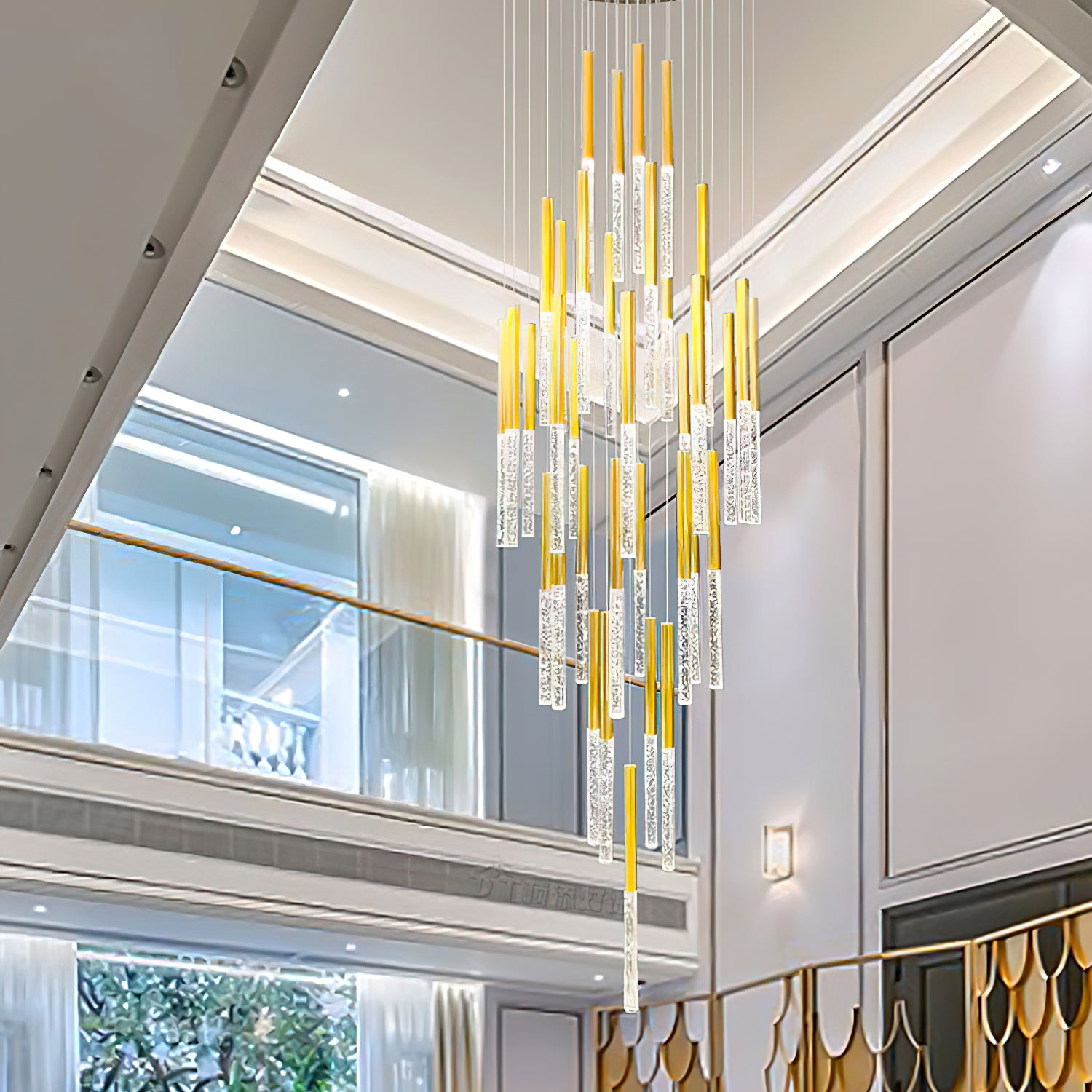 Modern Bubble Glass Pendant Light - Elegant Hanging Chandelier for Dining Room, Kitchen Island & Bedroom Decor - Dimmable LED Lighting Fixture