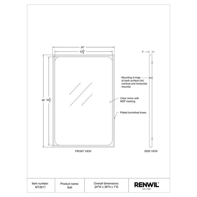 Sati Mirror - Full Length Wall Mirror with LED Lights, Modern Dressing Mirror for Home & Bedroom Decor - Perfect for Vanity, Makeup, and Outfit Styling