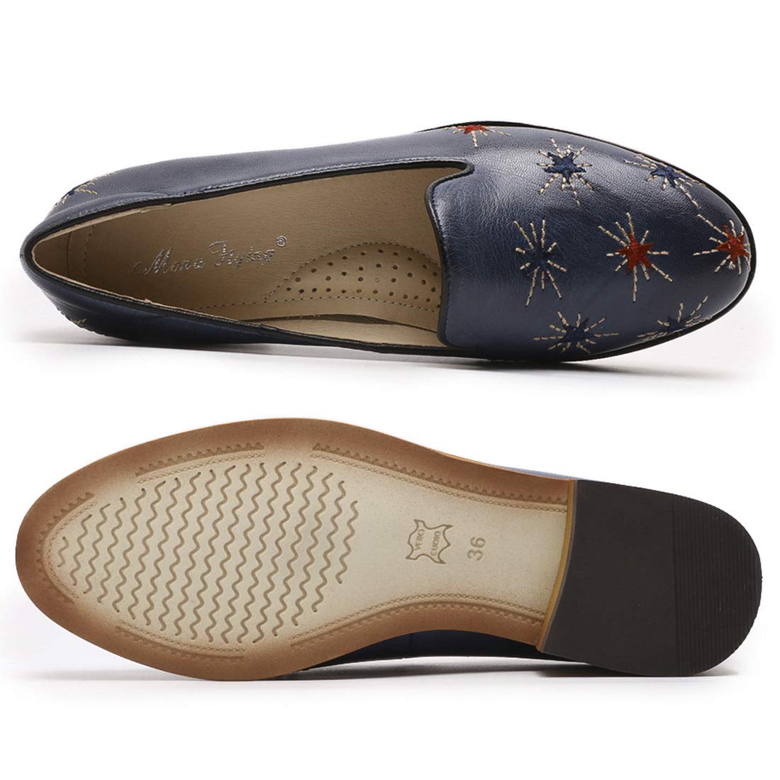 Women's Leather Penny Loafers Slip-On Flats - Comfortable Office & Casual Shoes for Ladies | Perfect for Work, Travel & Everyday Wear