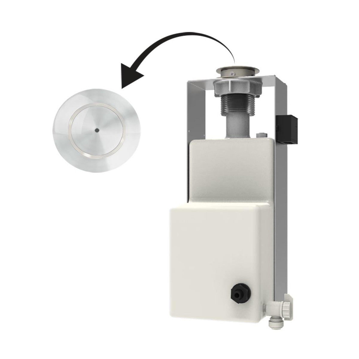 Bradley A14 032 Multi Feed Soap Tank System with AC Adapter, Cap & Ring - Perfect for Commercial Restrooms, Public Washrooms & High-Traffic Facilities