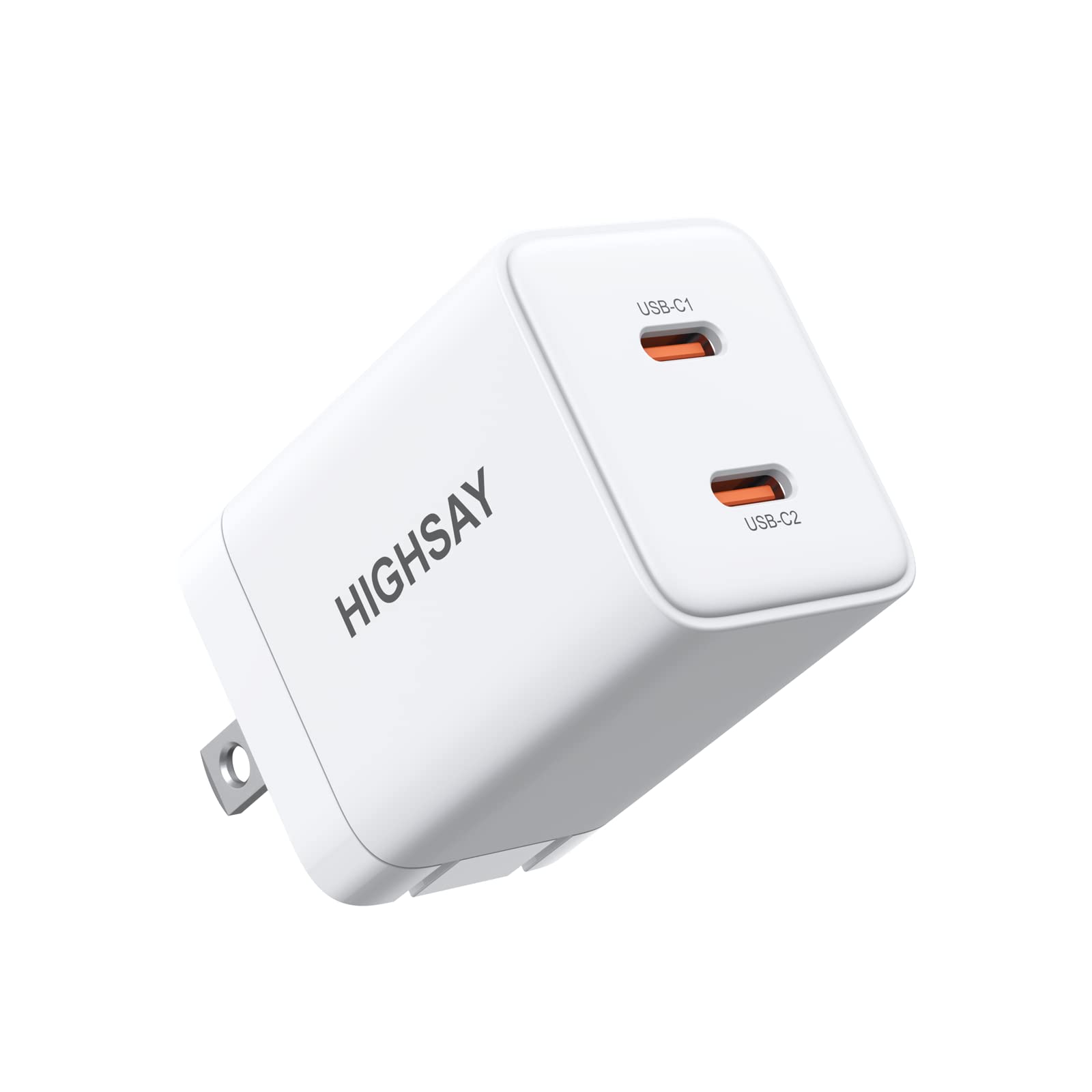40W Dual USB C Fast Charger Block with PD 3.0 - Foldable Plug 2-Port (20W+20W) Wall Charger for iPhone 15/14/13 Pro Max, iPad, Galaxy S23, Pixel 7 - Perfect for Travel, Home & Office Charging