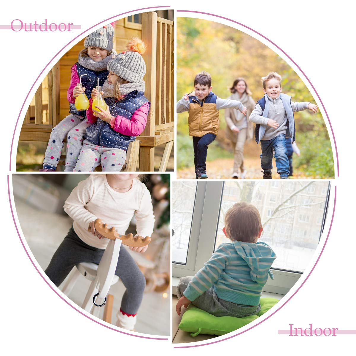 Happy Cherry Girls Reversible Polar Fleece Vest - Cartoon Zipper Hooded Waistcoat for Winter Outdoor Activities & Casual Wear