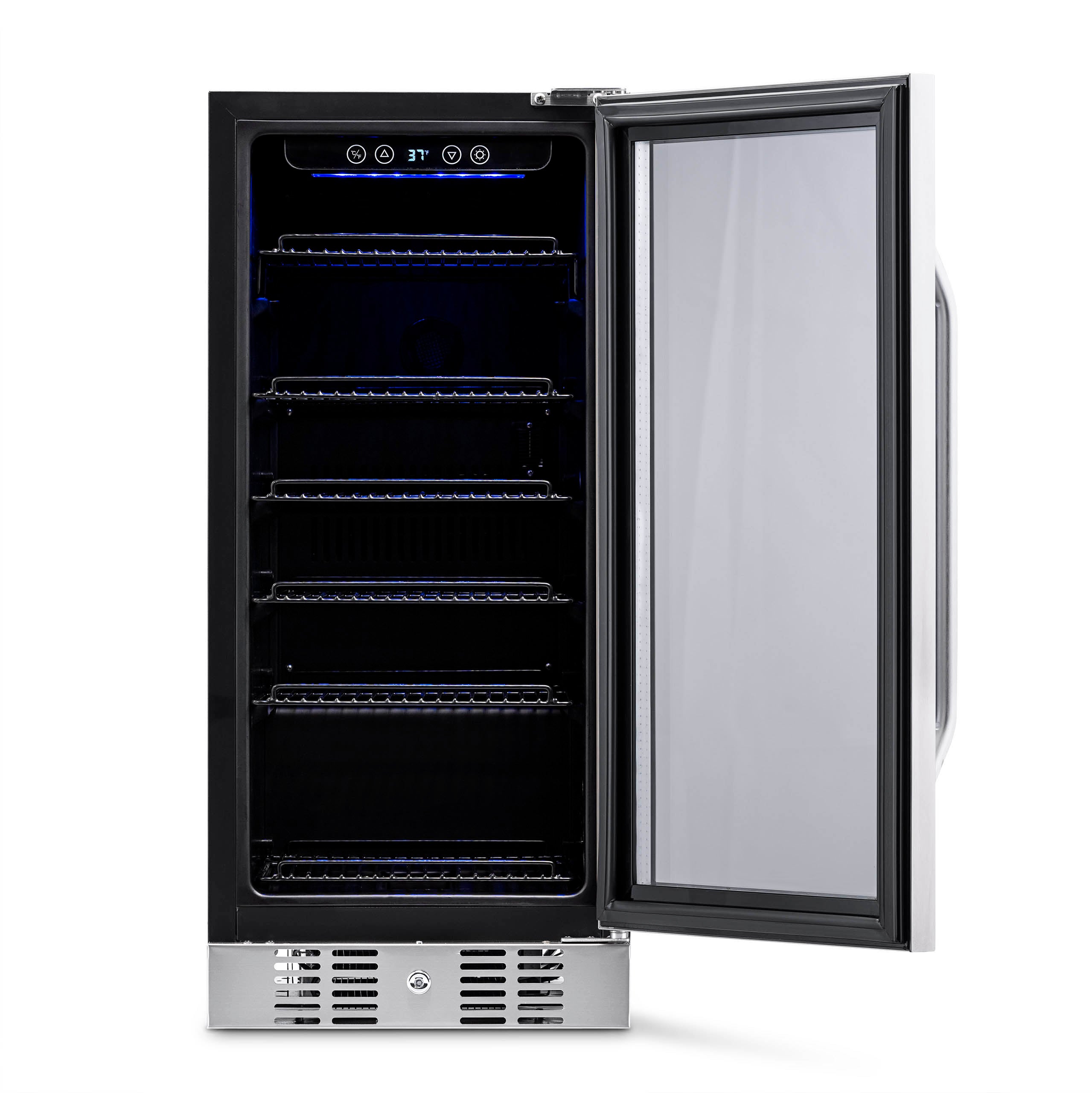 Newair® 96 Can Built-In Stainless Steel Beverage Refrigerator - Perfect for Home Bars, Office, and Entertaining Spaces