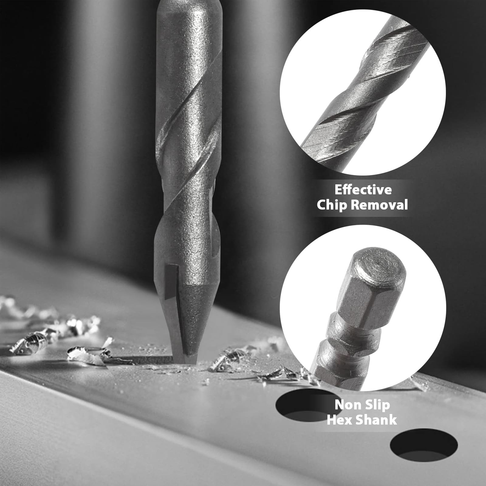 6-Piece Masonry Drill Bit Set - 3/8