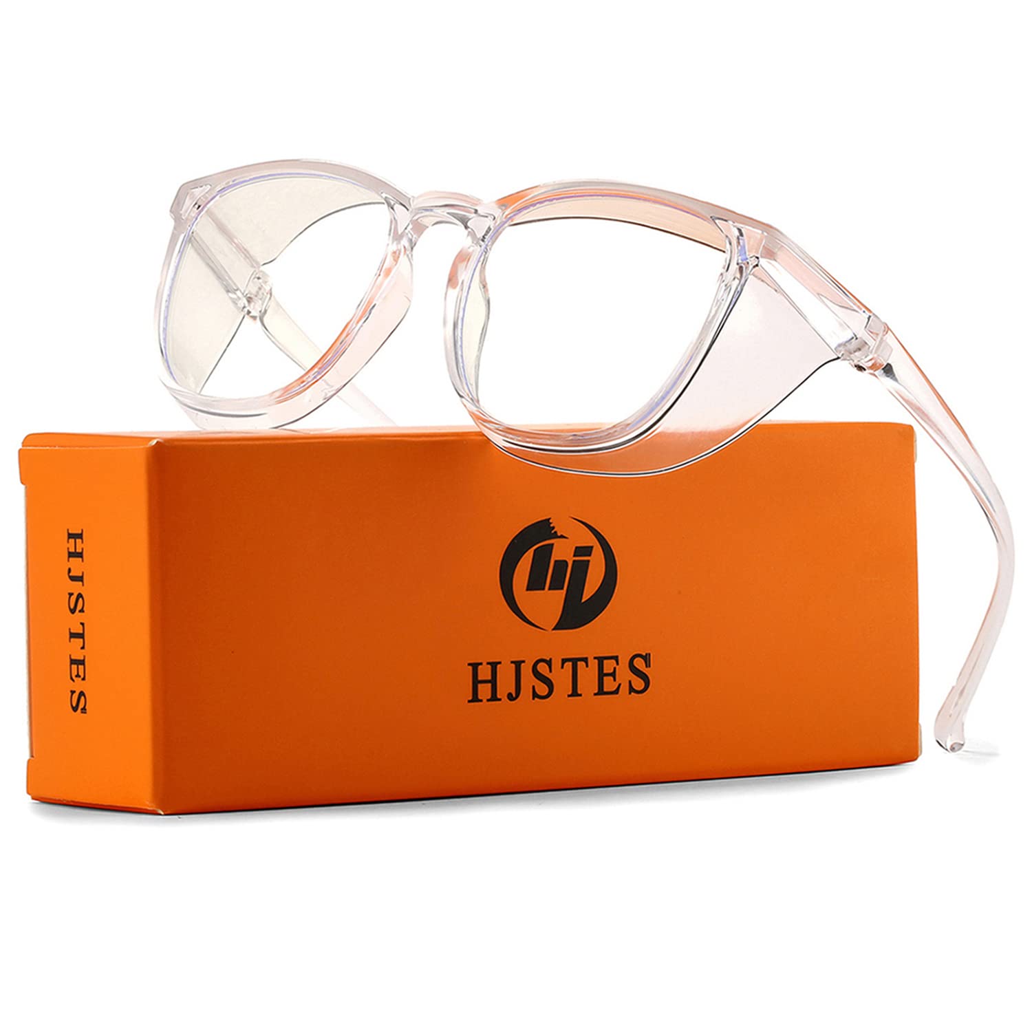 HJSTES Safety Glasses for Women - Anti Fog, Blue Light Blocking, Clear Frame Protective Goggles for Nurses, Lab Work & Outdoor Activities