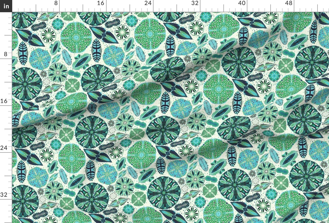 Blue Green Nature Fantasy Printed Minky Fabric by The Yard - Soft Plush Material for Sewing Baby Blankets, Quilt Backing & DIY Plush Toys - Perfect for Nursery Decor, Craft Projects & Home Sewing