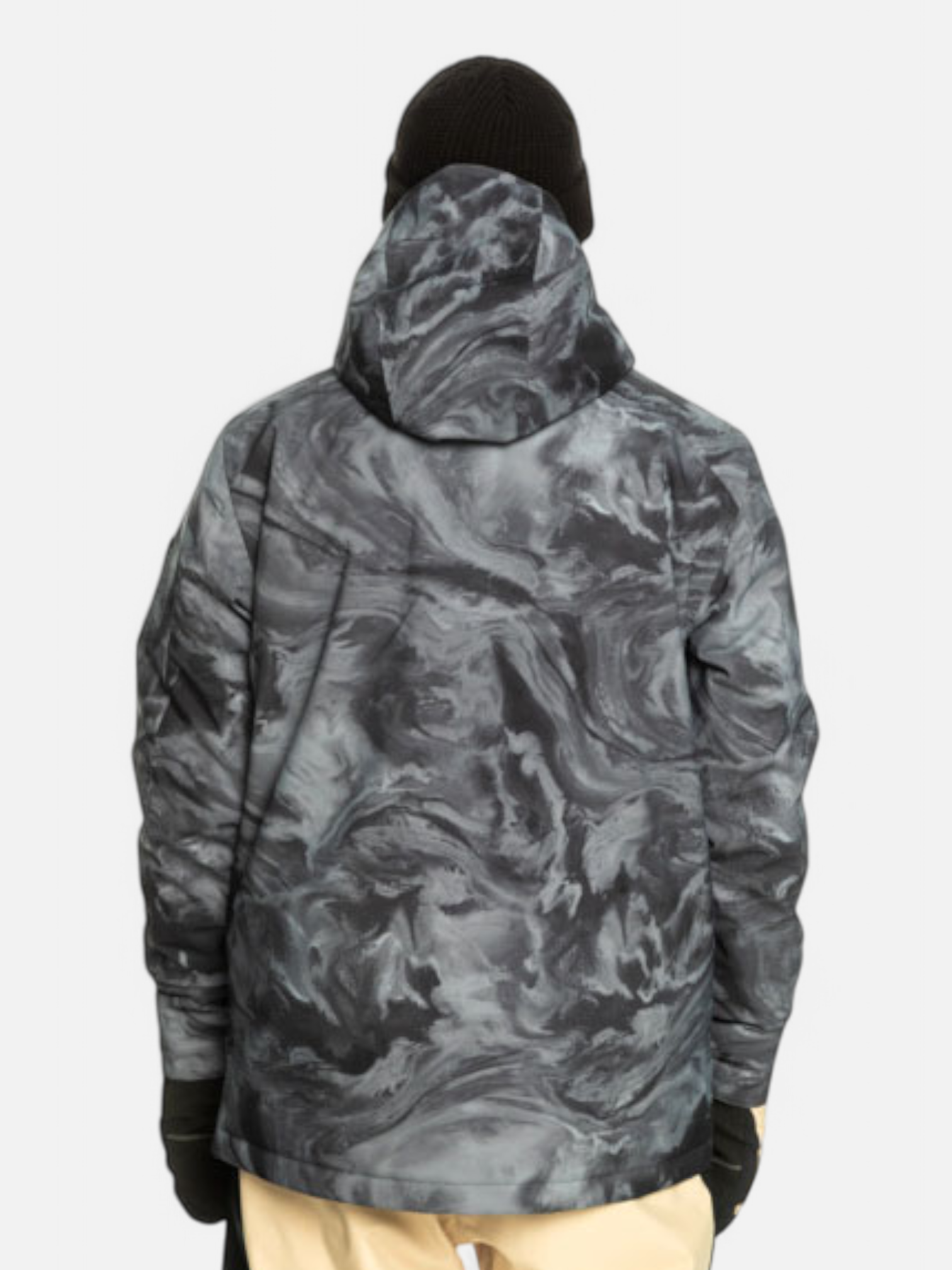 Quiksilver Snow Mission Printed Black Snow Jacket for Men & Women - Waterproof Winter Coat for Skiing, Snowboarding & Outdoor Adventures