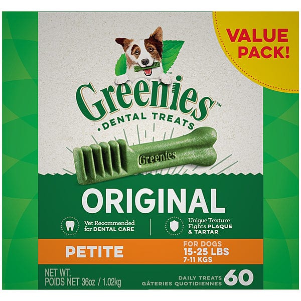 Greenies Original Petite Dog Dental Treats - Natural Teeth Cleaning Chews for Small Dogs | Freshens Breath & Reduces Plaque | Perfect for Daily Oral Care & Training Rewards