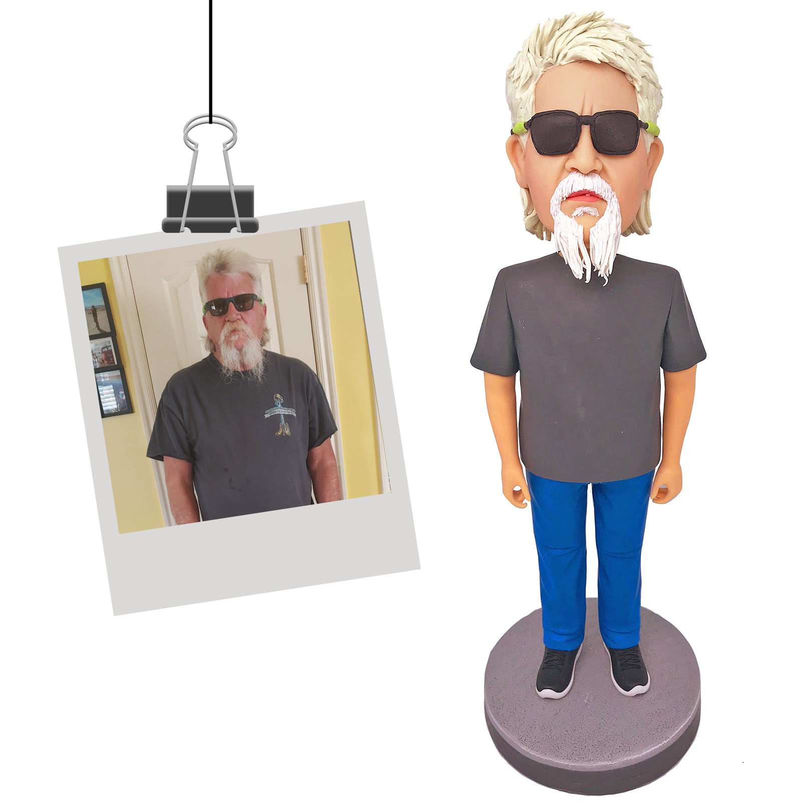 Custom Bobblehead Personalized from Photos - Unique Father's Day & Birthday Gift for Him - Perfect for Home Decor, Office Display & Special Occasions
