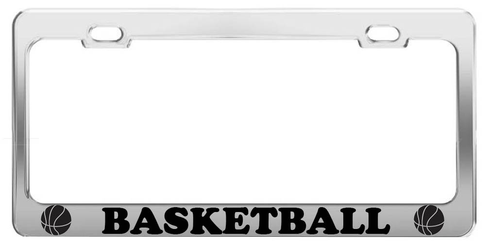 Basketball Sports Athlete Workout License Plate Frame - Durable Car Accessories for Basketball Fans & Players - Perfect for Game Day & Gym Commutes