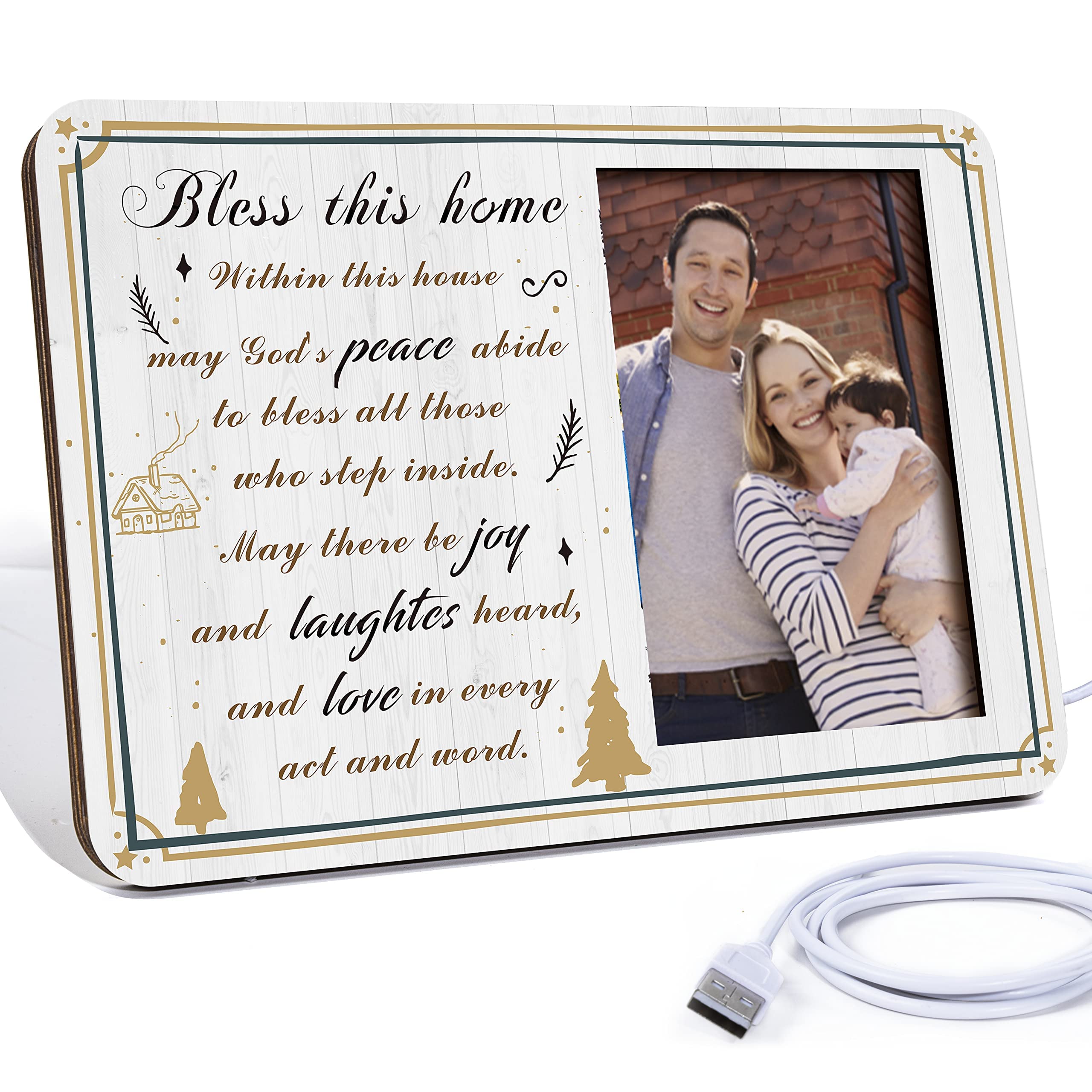 4x6 Picture Frame - Elegant Housewarming Gift for New Homeowners, Christmas & Party Decor - Perfect for Women & Men | Ideal for Living Room, Bedroom & Office Display