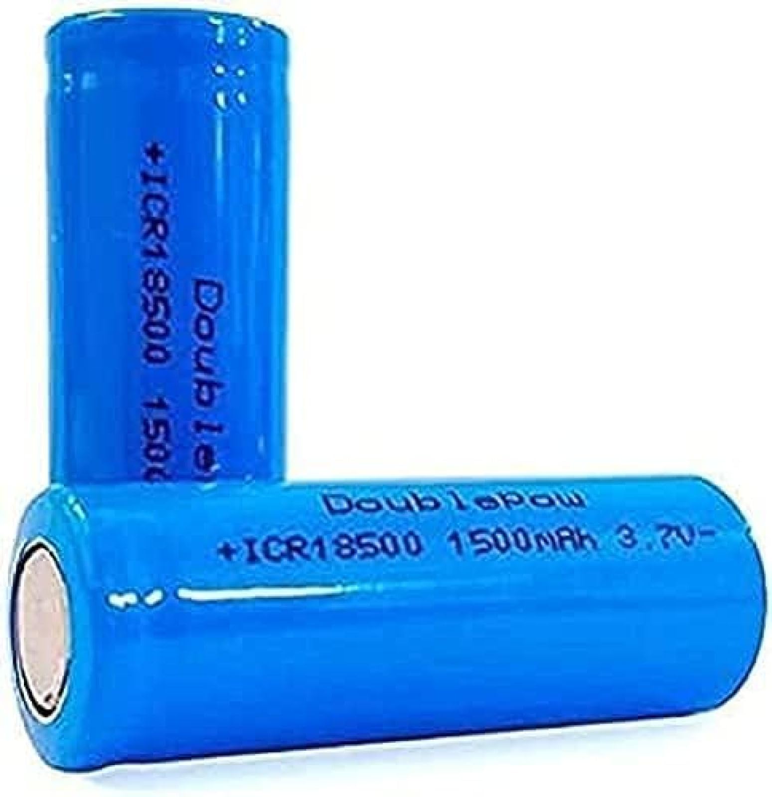 18500 1500mAh 3.7V Rechargeable Li-ion Battery - 2 Pack for Flashlights, Vape Mods, and Electronic Devices - High Capacity Long Lasting Power Supply