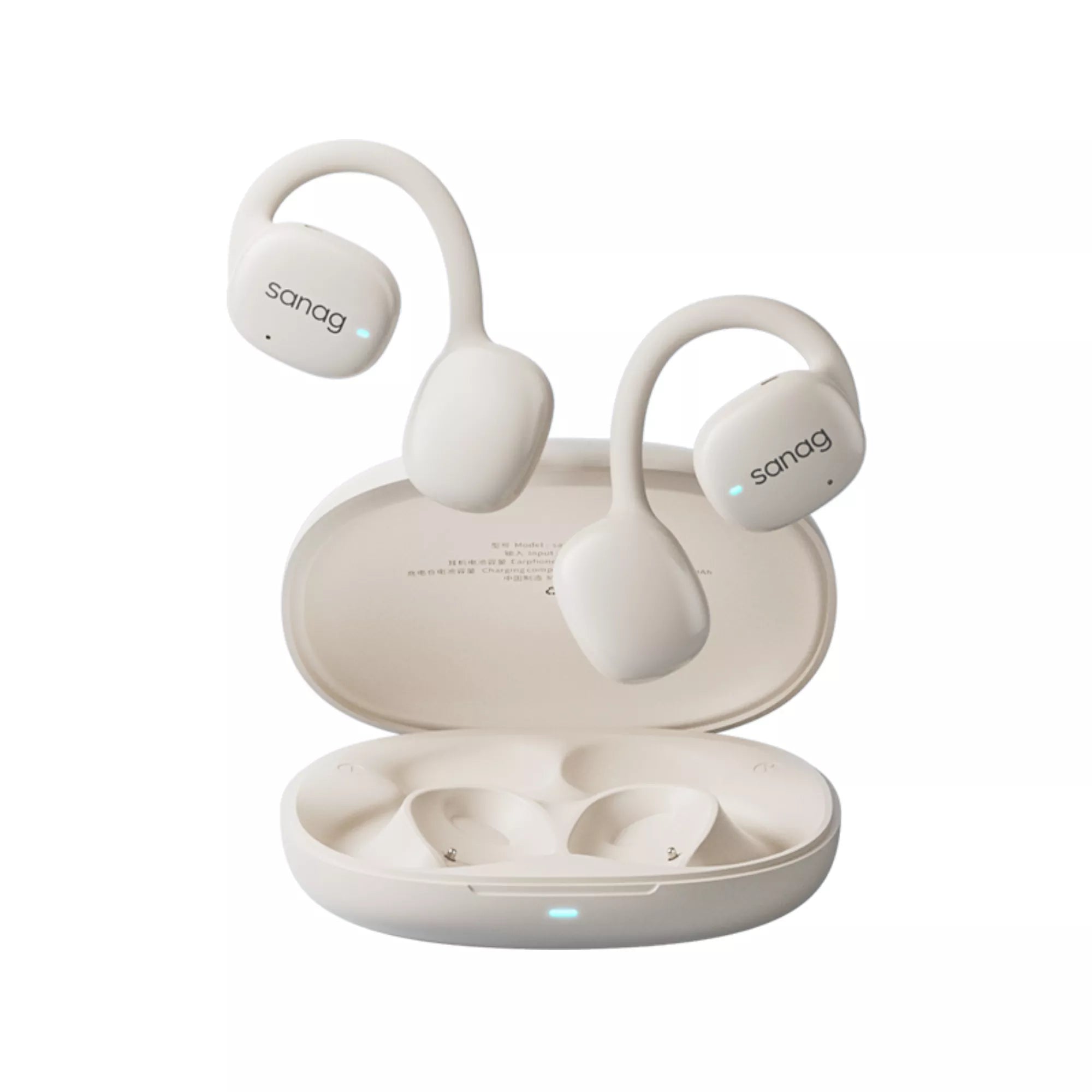 Sanag G50S Wireless Bluetooth Headphones with Ear Hook - Open Ear Air Conduction Sport Headset for Running, Cycling & Workout - Sweatproof Lightweight Design for Gym & Outdoor Activities