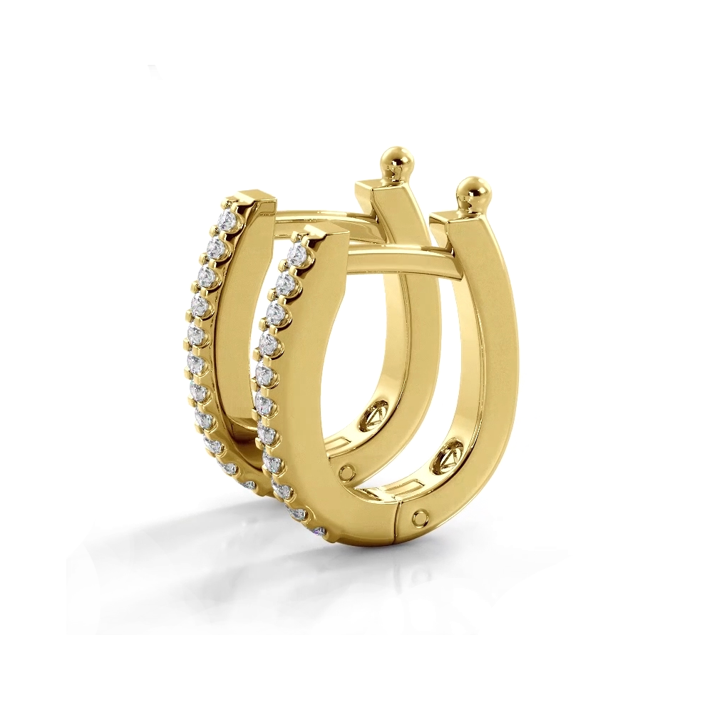 0.75 Carat Round Diamond Oval Hoop Earrings - Classic Elegant Dangle Earrings for Women, Perfect for Weddings, Parties & Special Occasions