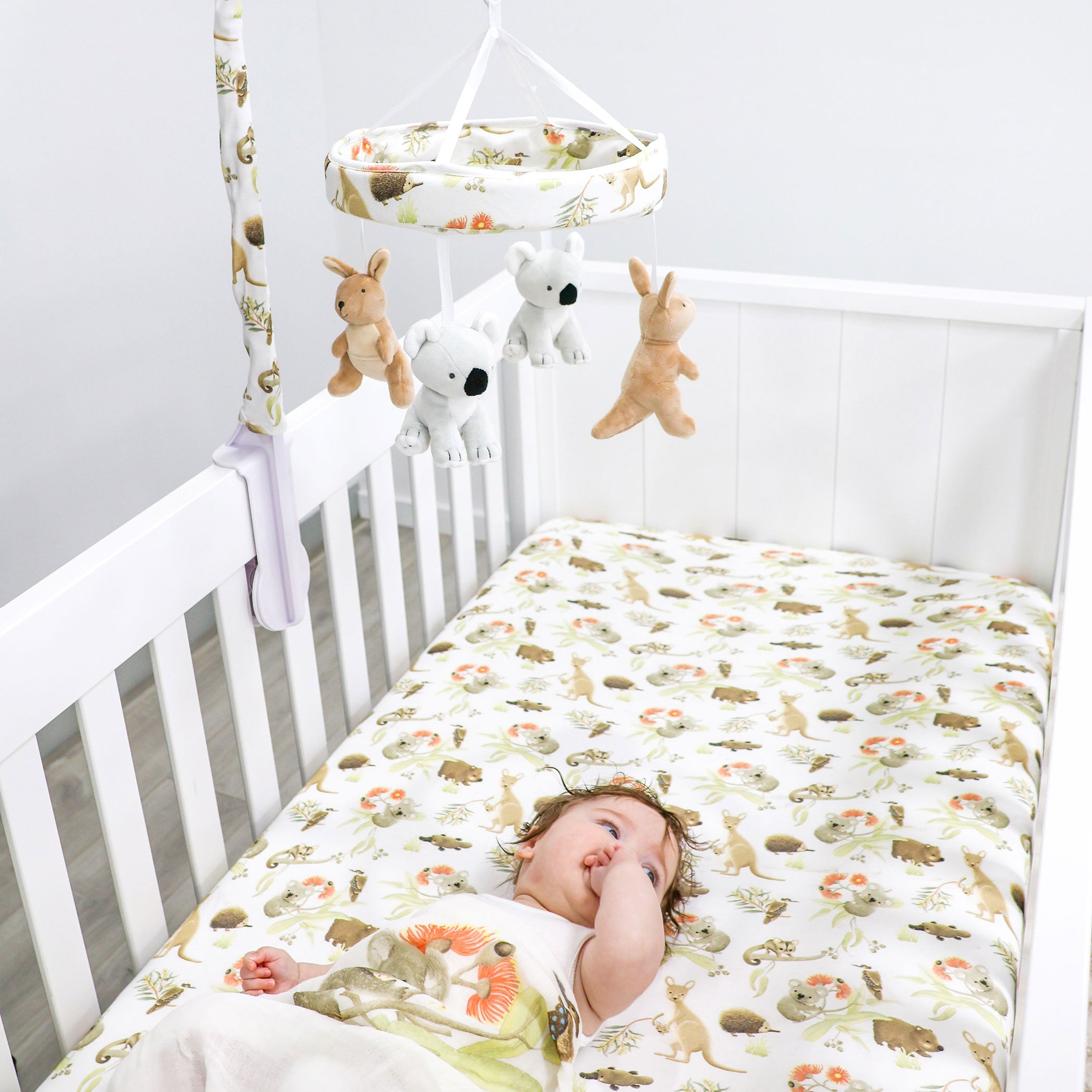 Aussie Animals Musical Mobile - Baby Crib Mobile with Soothing Music & Adorable Australian Wildlife - Perfect for Nursery Decor & Baby Shower Gifts