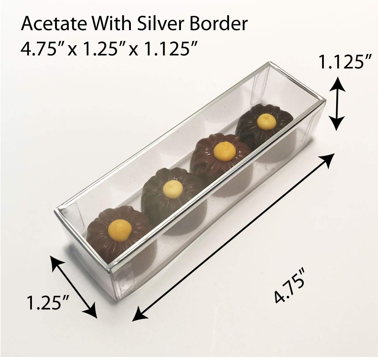 ZT Packaging Clear Acetate Gift Boxes 4.75