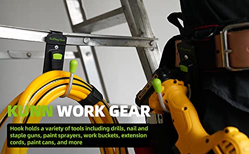 KUNN Professional Tool Belt Suspender & Drill Holster - Heavy Duty Adjustable Hook for Cordless Drills - Perfect for Construction, Carpentry, and DIY Projects