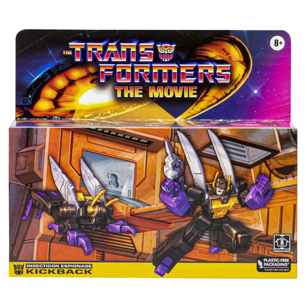 Transformers The Movie 4 Inch Retro Action Figure - Kickback Insecticon Collectible Toy for Fans & Display - Perfect for Gifts, Collections, and Play Scenes