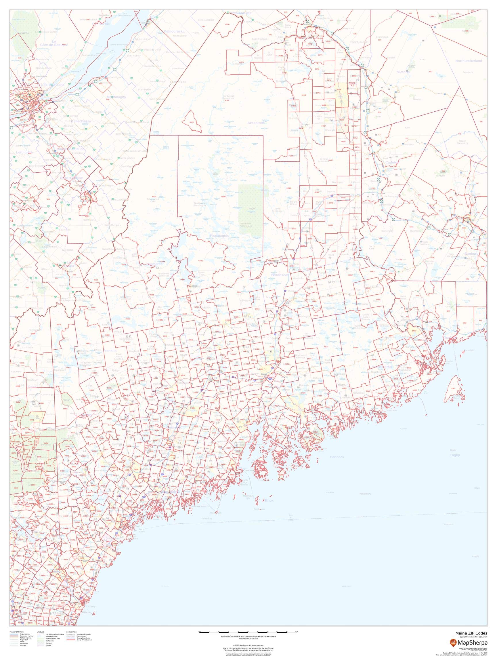 Maine Zip Code Map - 36