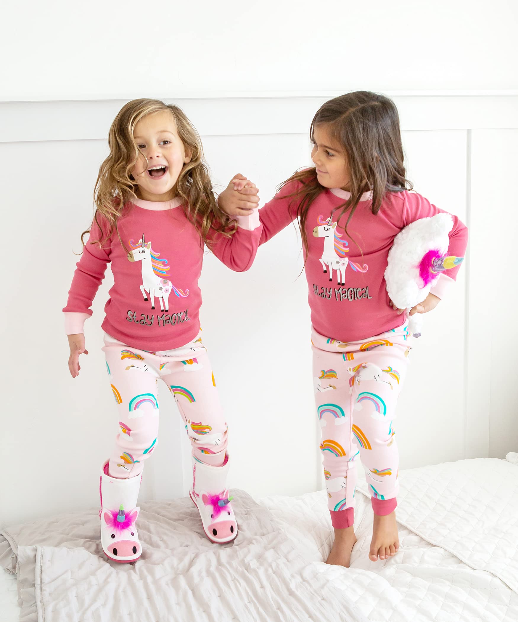 Lazy One Warm Long-Sleeve PJ Sets for Girls & Boys | Funny Kids' Pajamas | Cozy & Comfortable Sleepwear | Perfect for Winter Nights & Family Movie Time