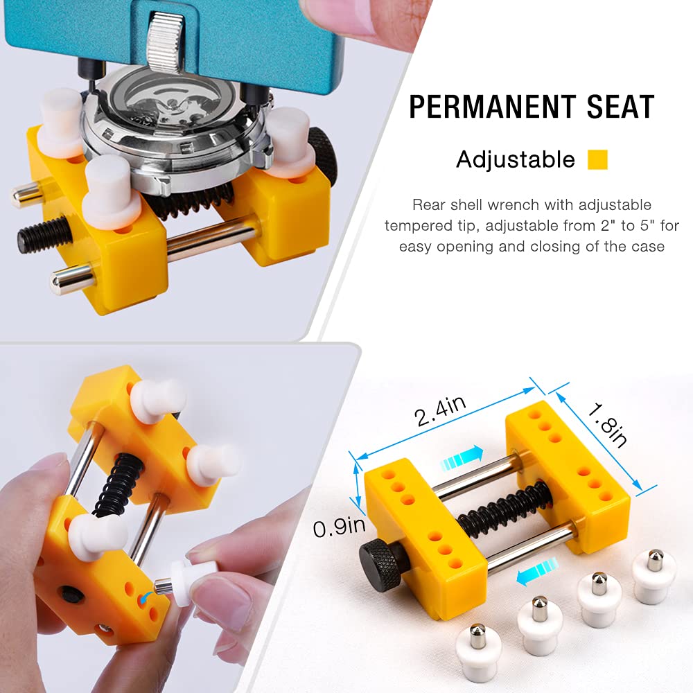 BYNIIUR Watch Battery Replacement Tool Kit - Professional Watch Repair Kits with Back Case Remover & Opener - Perfect for Watchmakers, Jewelers & DIY Watch Battery Change at Home