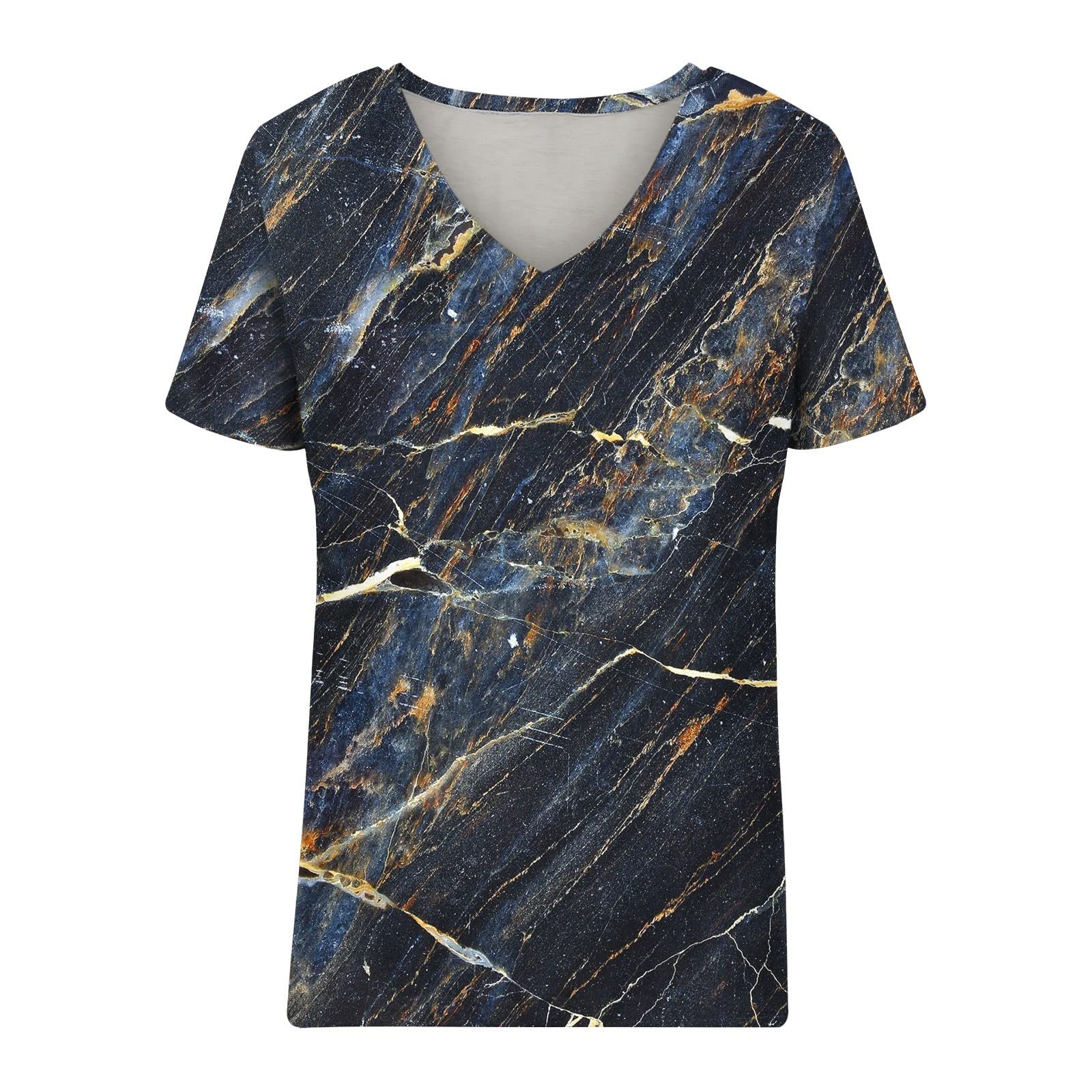 Women's Spring Business Casual Tunic Tops - Short Sleeve Crew Neck Loose Pullover Tee Shirts for Office & Everyday Wear