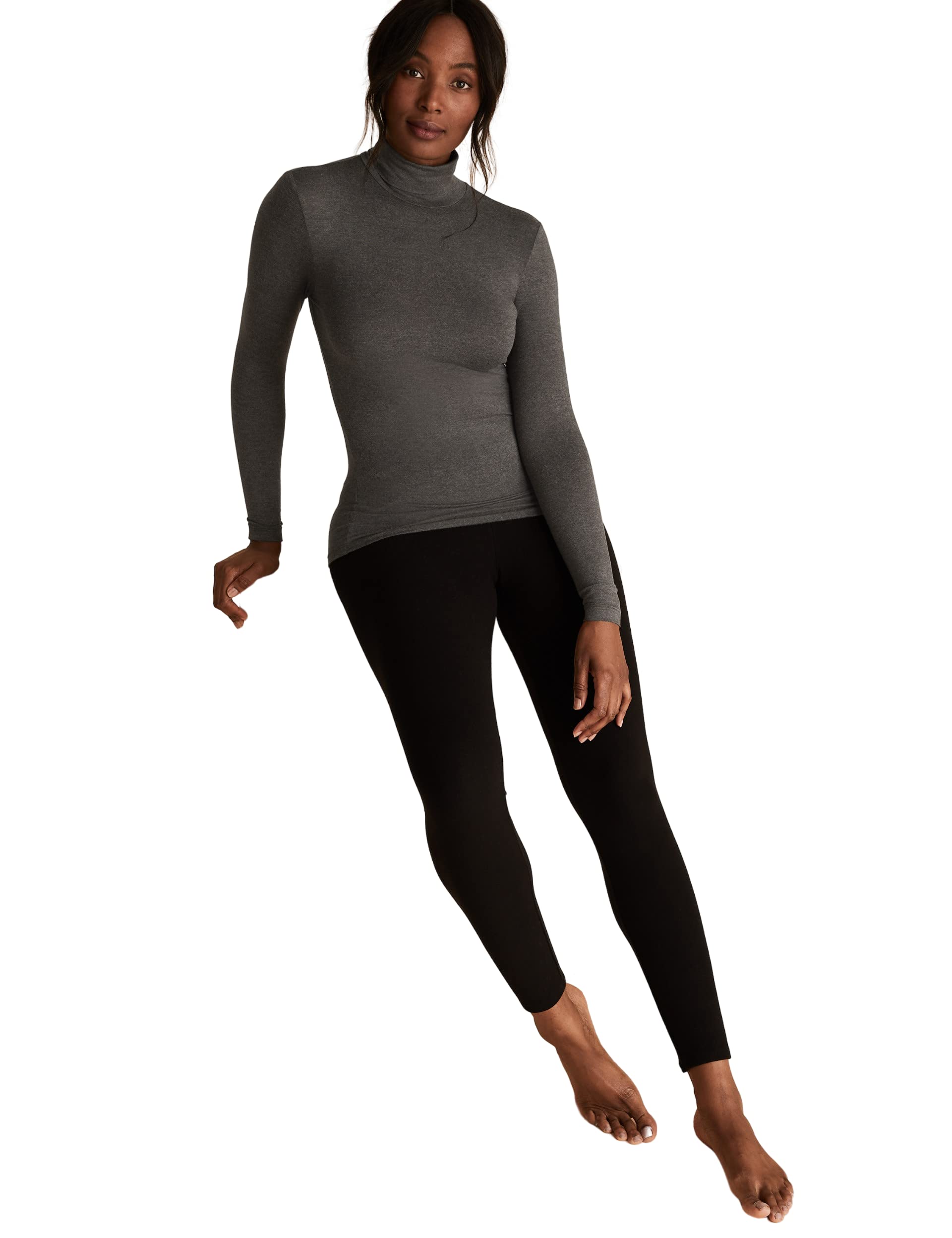 Marks & Spencer Women's Heat Gen Thermal Polo Neck Top - Warm Winter Layering for Outdoor Activities & Casual Wear
