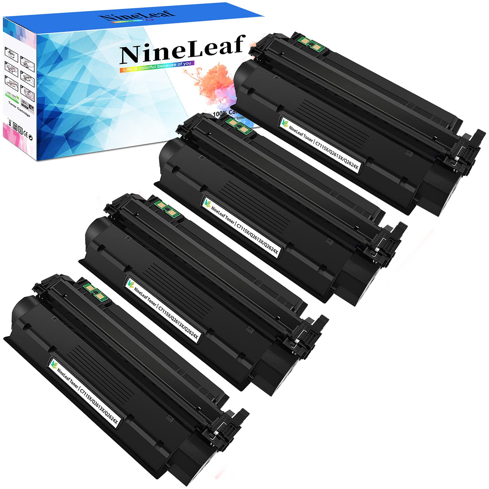 High Yield HP 13X Q2613X Compatible Toner Cartridge (4-Pack Black) - Works with LaserJet 1300/1300n/1300xi/1300t Printers | Ideal for Office Printing, Business Documents & High Volume Home Use