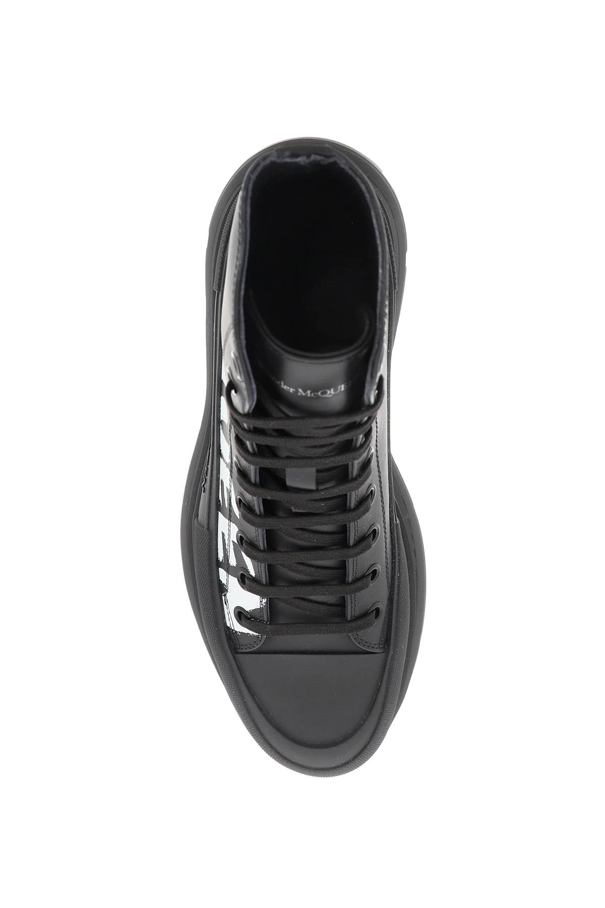 Alexander McQueen Tread Slick Graffiti Ankle Boots - Stylish Women's Designer Shoes for Casual Wear & Night Out
