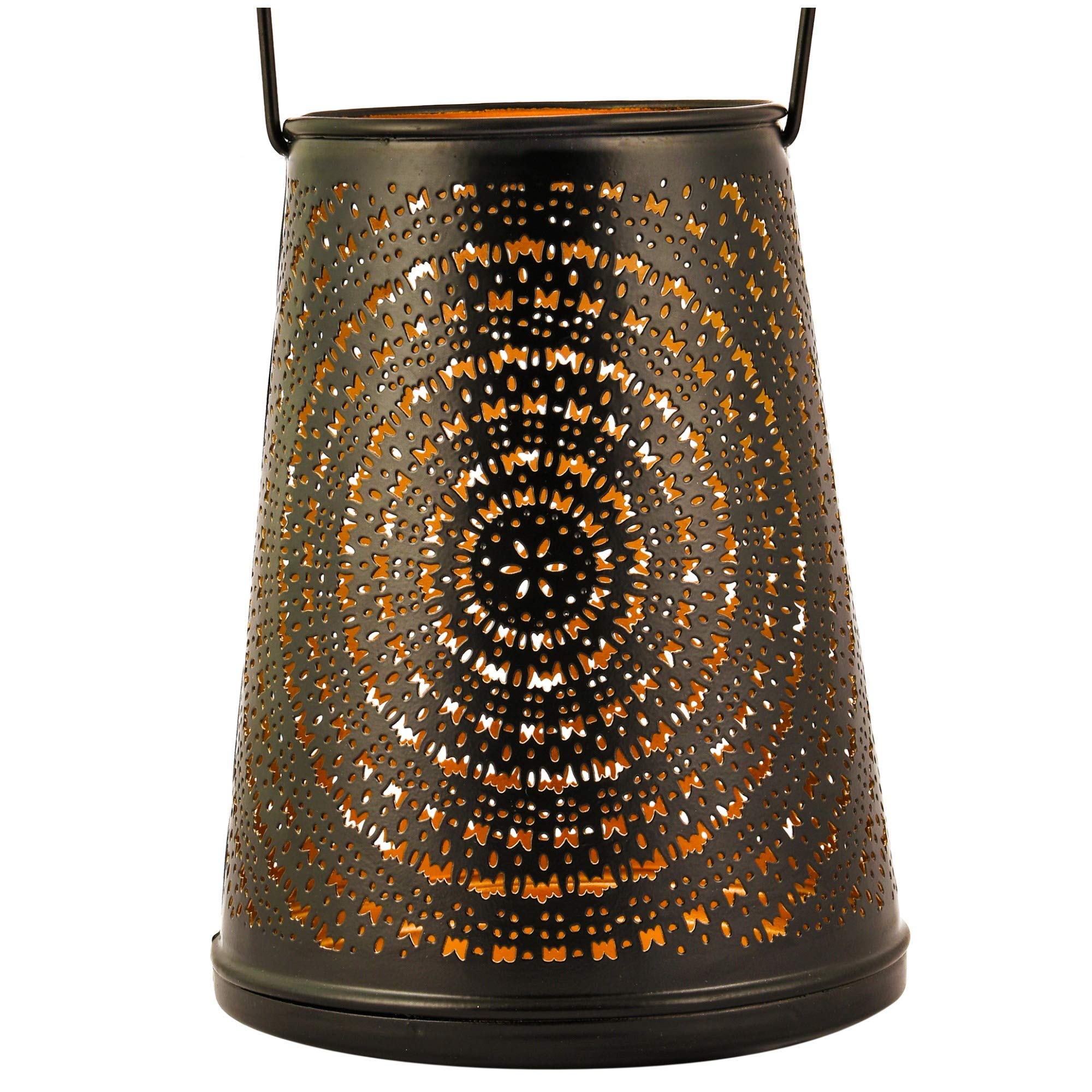 Elegant Black & Gold Metal Tealight Candle Holder - Romantic Dinner Decor, Wedding Centerpiece, Home Ambiance Lighting
