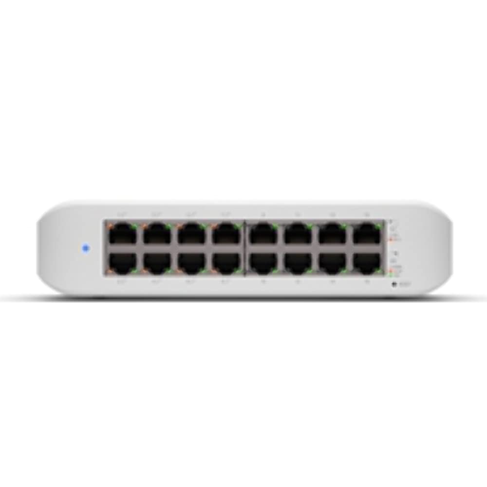 Ubiquiti UniFi Switch USW-Lite-16-PoE - 16-Port Gigabit Ethernet Switch with 8 PoE+ Ports | Wall Mountable | Ideal for Home Office, Small Business & Smart Home Network Setup