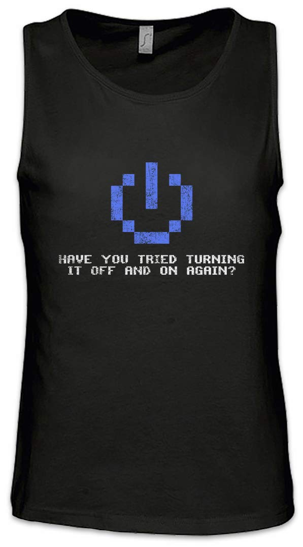 Funny IT Tech Support Slogan Men's Tank Top - Breathable Gym Shirt for Workouts & Casual Wear - Perfect for Tech Geeks, Programmers & Office Humor