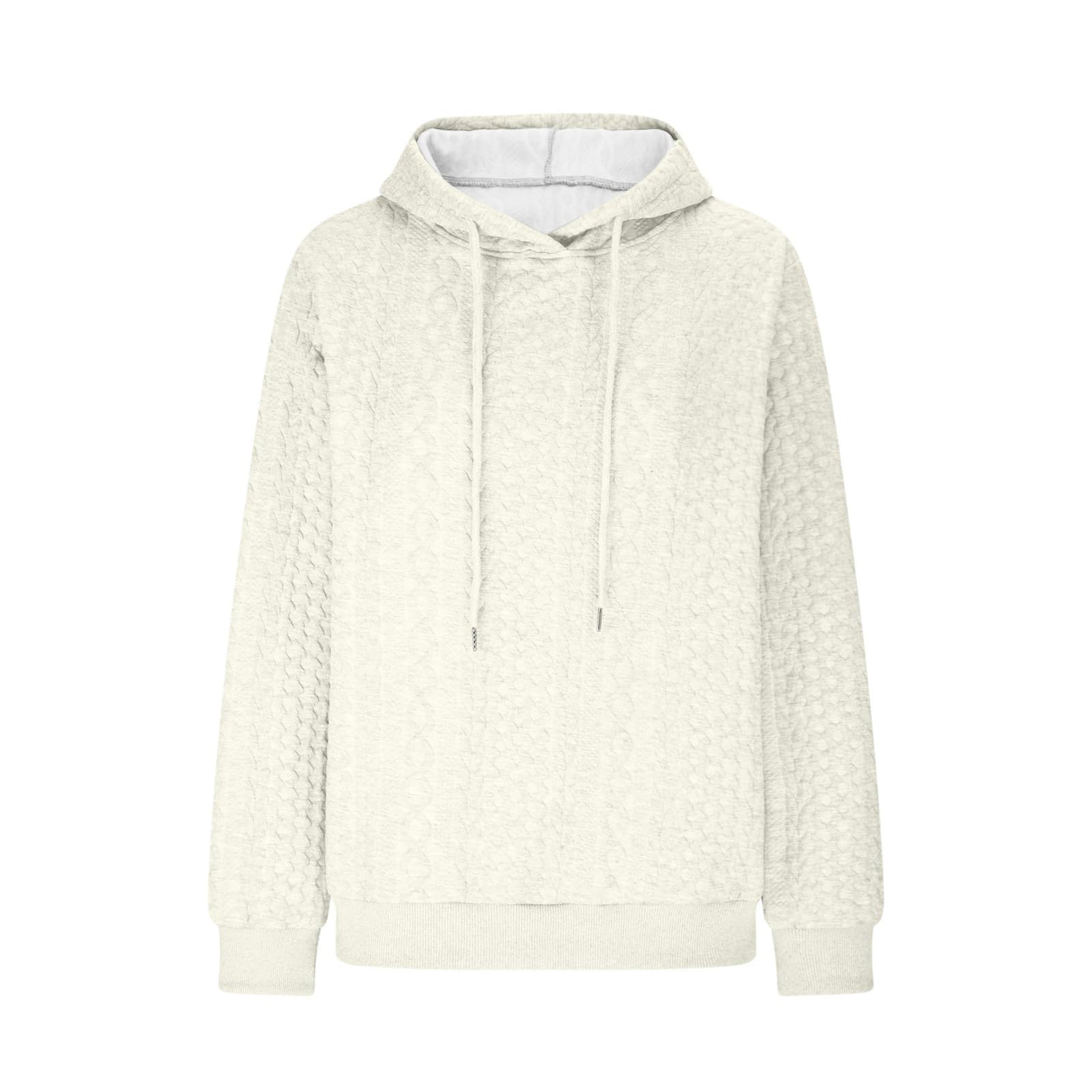 YUTANRAL Women's Fall Fashion Hoodie - Trendy Oversized Waffle Knit Sweatshirt with Long Sleeves | Casual Loose Pullover for Autumn Outfits, Coffee Dates & Weekend Comfort