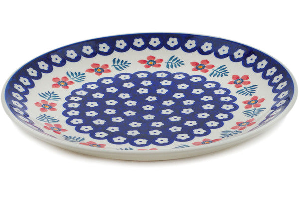 10-Piece Dinner Plate Set with Poppies and Ferns Design - Elegant Tableware for Dining, Parties, and Home Decor