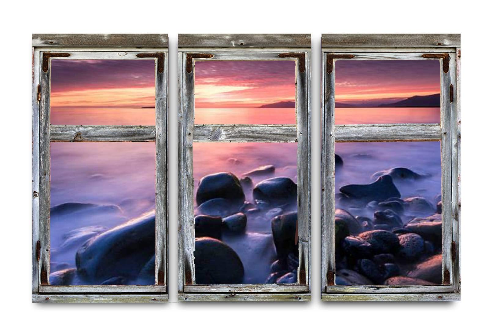 Blaverr 3-Panel Modern Wall Art - Iceland Coast Canvas Prints for Living Room & Bedroom Decor - Ready to Hang Wall Decor - Perfect for Home, Office & Gift Giving Scenes