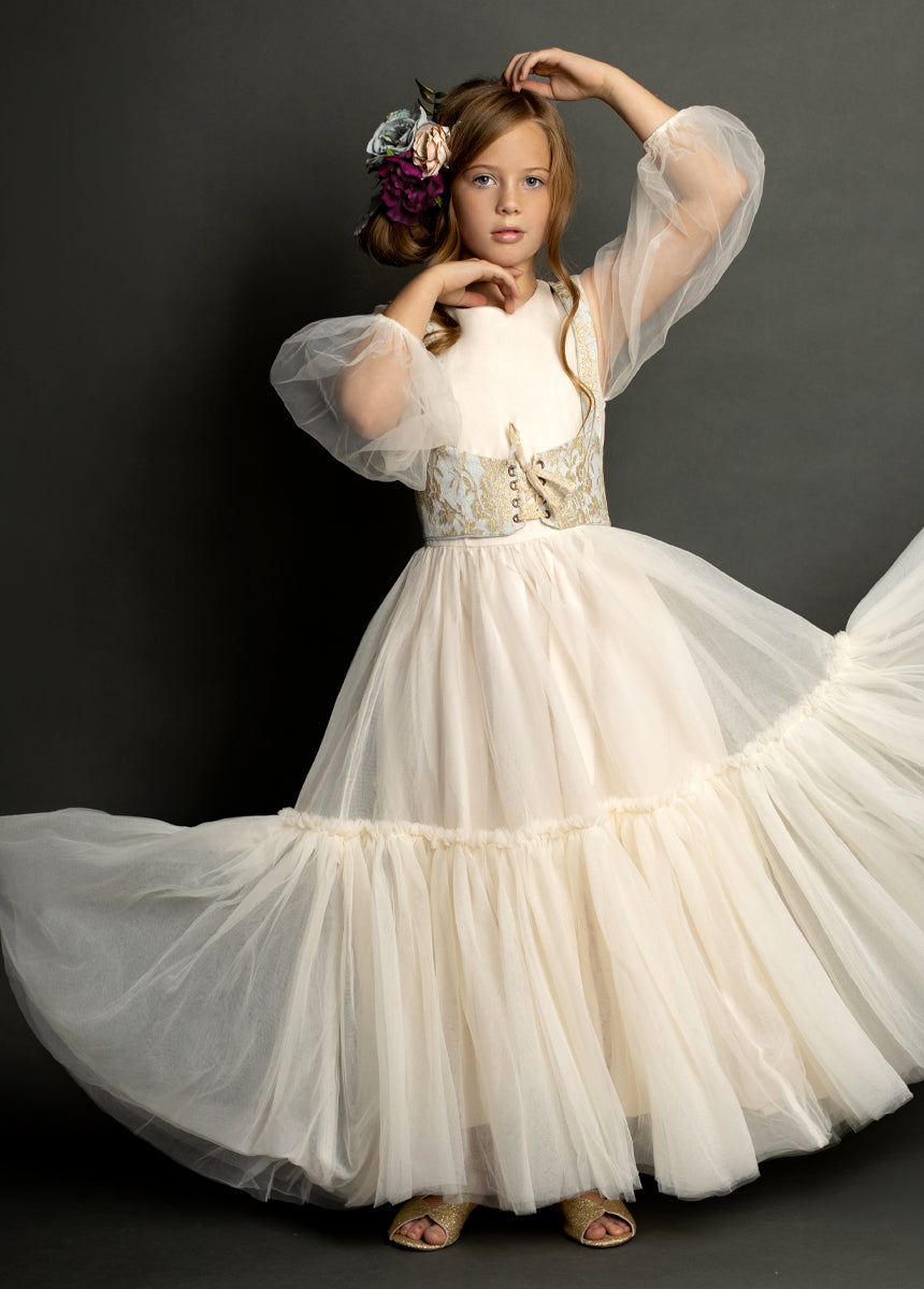 Tianna Cream Flowy Maxi Dress for Women - Elegant Boho Summer Beach Wedding Party Dress | Perfect for Vacations, Date Nights & Special Occasions
