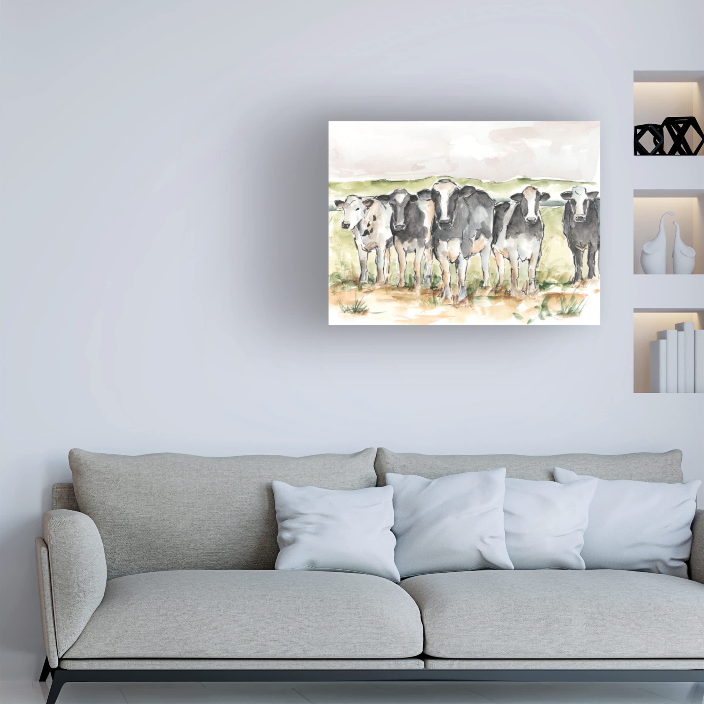 Trademark Fine Art 'Field Days II' Canvas Art by Ethan Harper - Stunning Farm Landscape Wall Decor for Living Room, Bedroom & Office