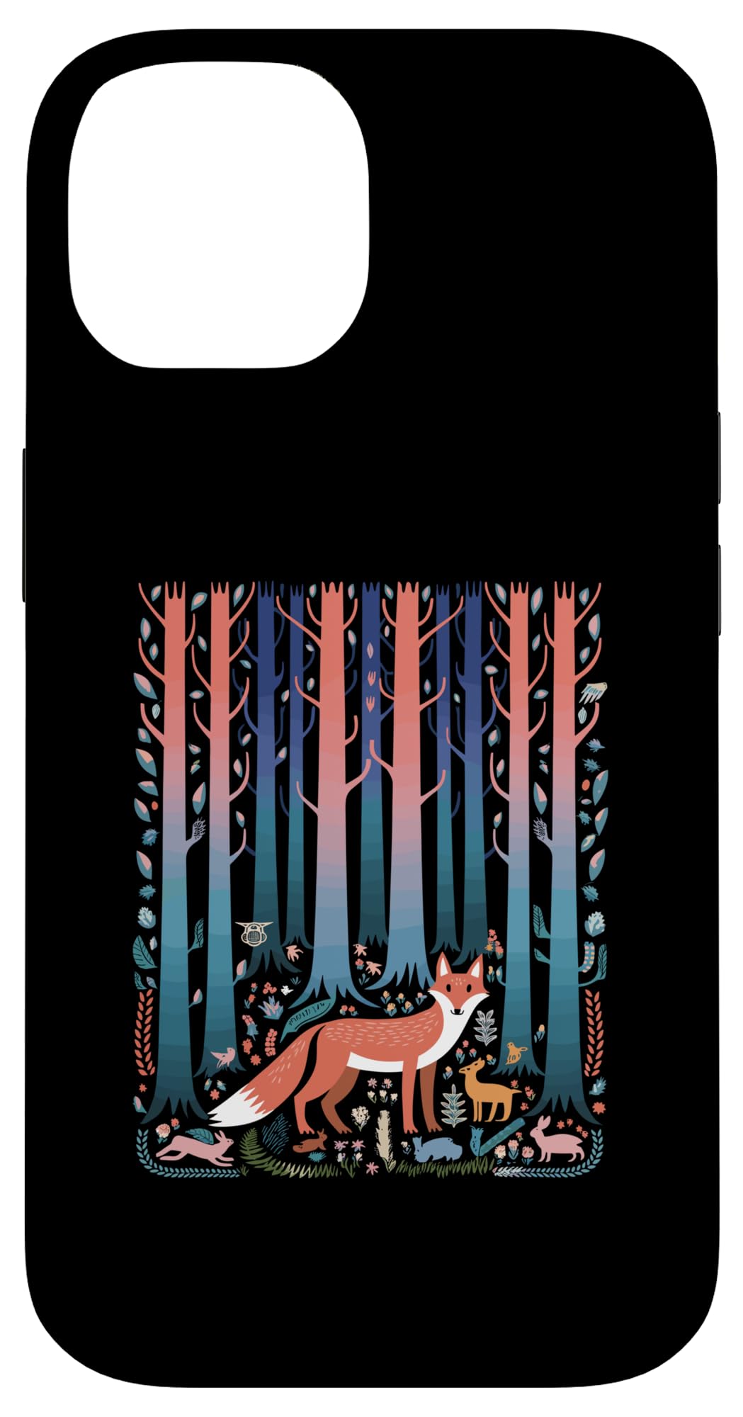 Cottagecore Fox Enchanting Forest iPhone 14 Case - Cute Animal Protective Cover for iPhone 14 - Perfect for Nature Lovers, Cottagecore Aesthetic & Outdoor Adventures