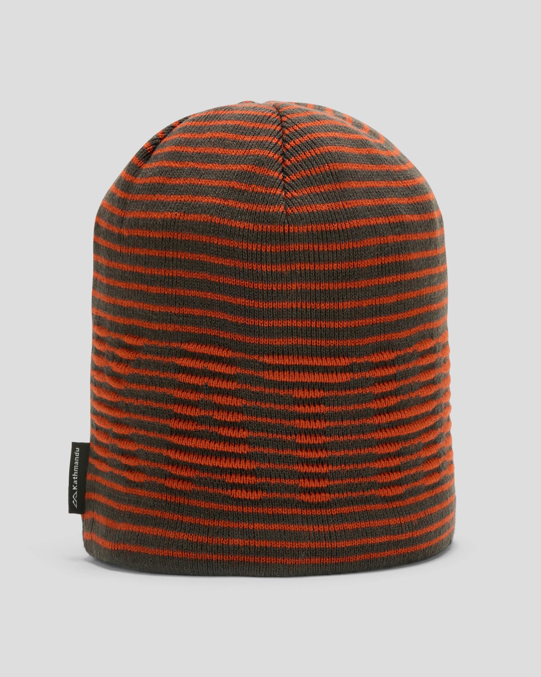 Kids' Poma Beanie - Dark Moss/Red Earth - Warm Winter Hat for Boys & Girls - Perfect for Snow Play, Skiing & Outdoor Activities